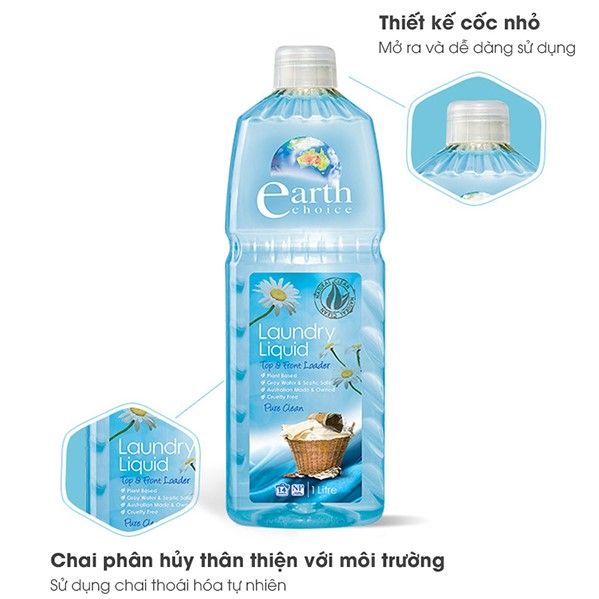 Nước giặt cao cấp Earth Choice gốc thực vật 