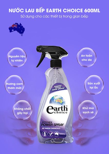 Nước lau bếp gốcthực vật Earth Choice