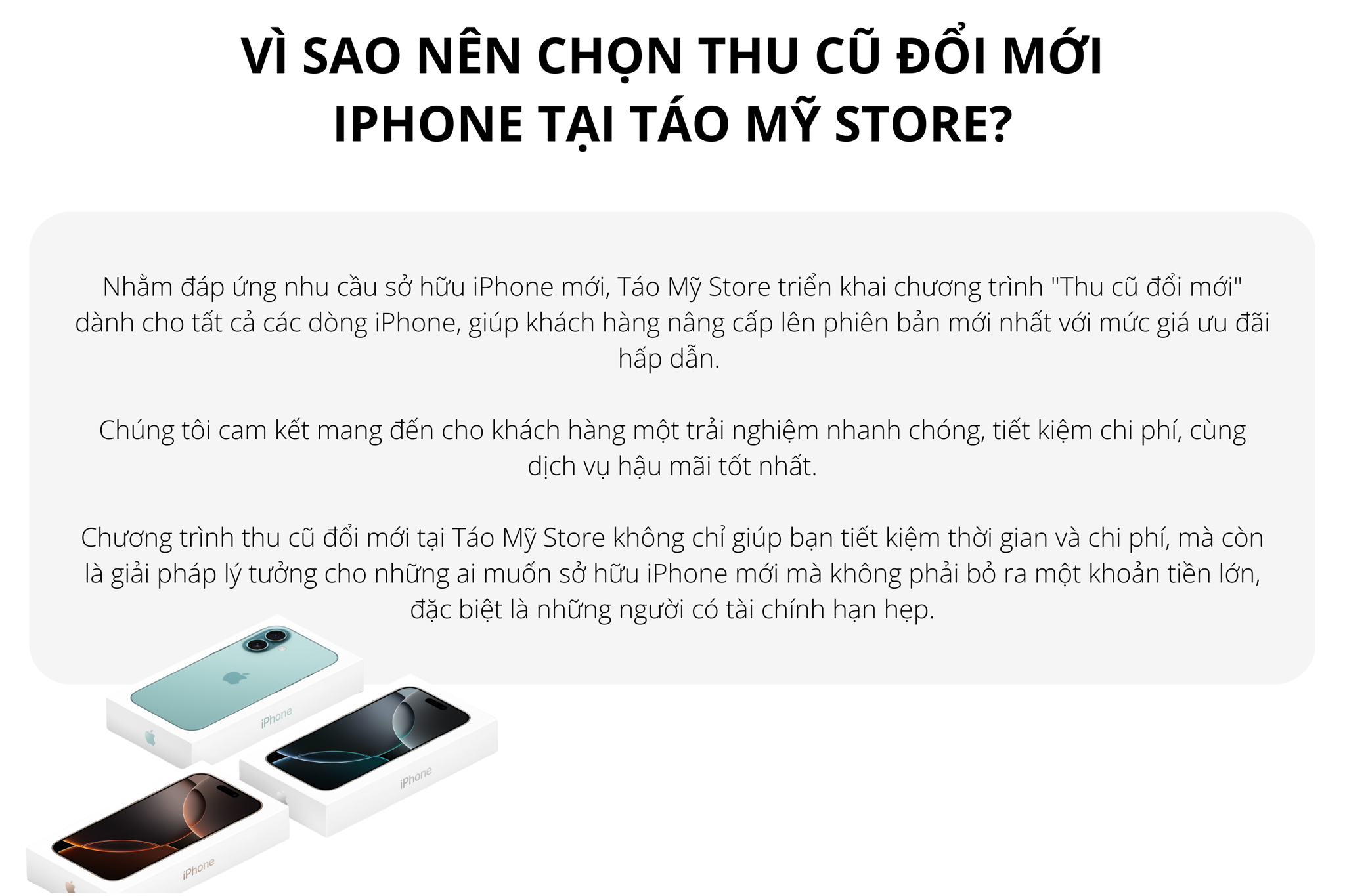 THU CŨ ĐỔI MỚI - TÁO MỸ STORE