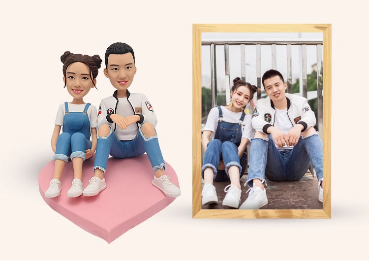 Làm tượng 3D chibi đất sét nung theo ảnh chụp chân dung cá nhân