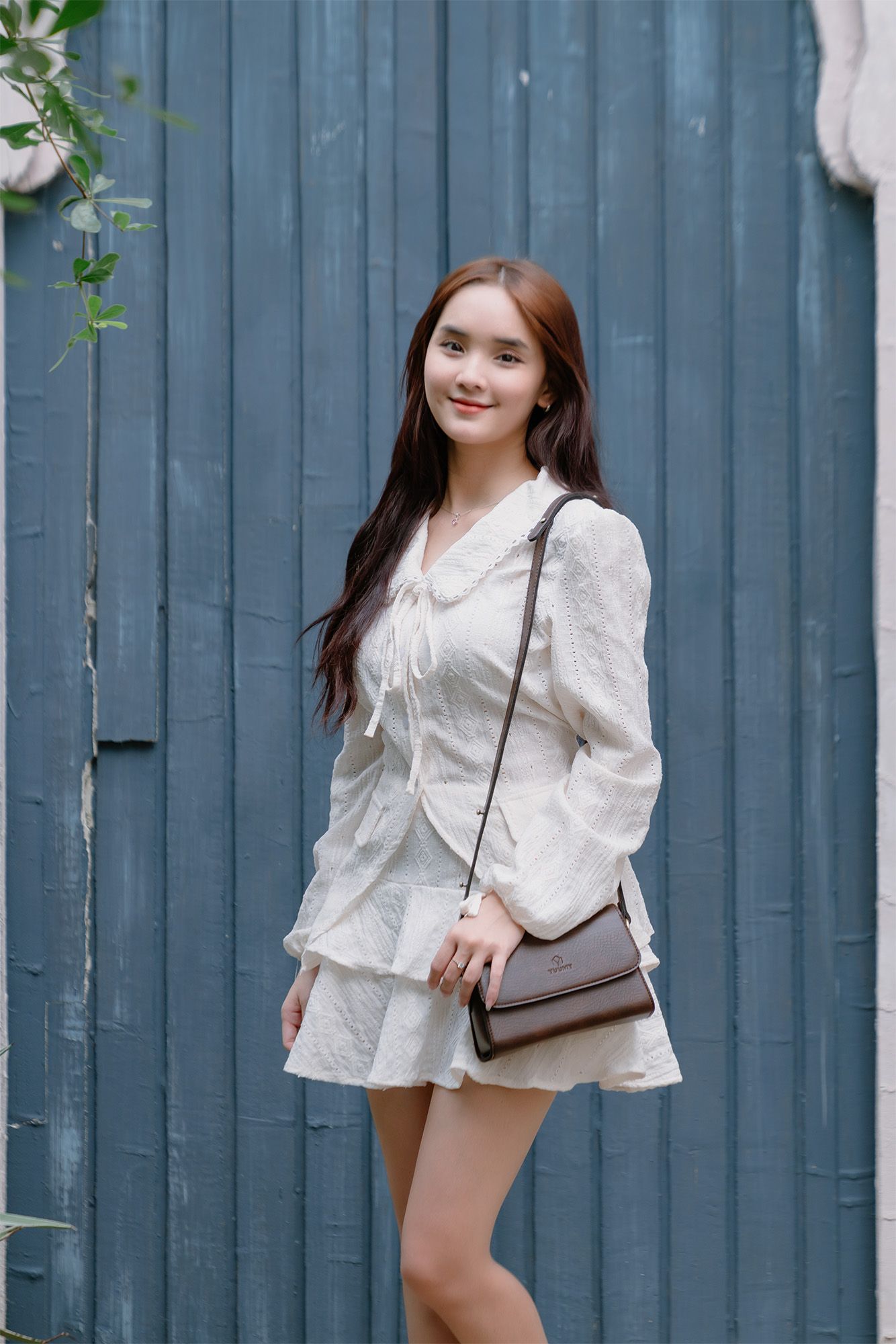 Túi đeo chéo da nữ mini thời trang Yuumy YN179B Màu bò