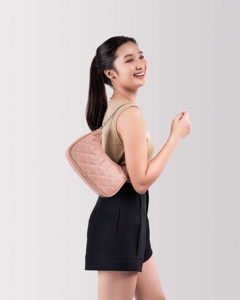 Túi đeo chéo nữ kẹp nách thời trang Yuumy Seasand YN159HD Màu hồng đất