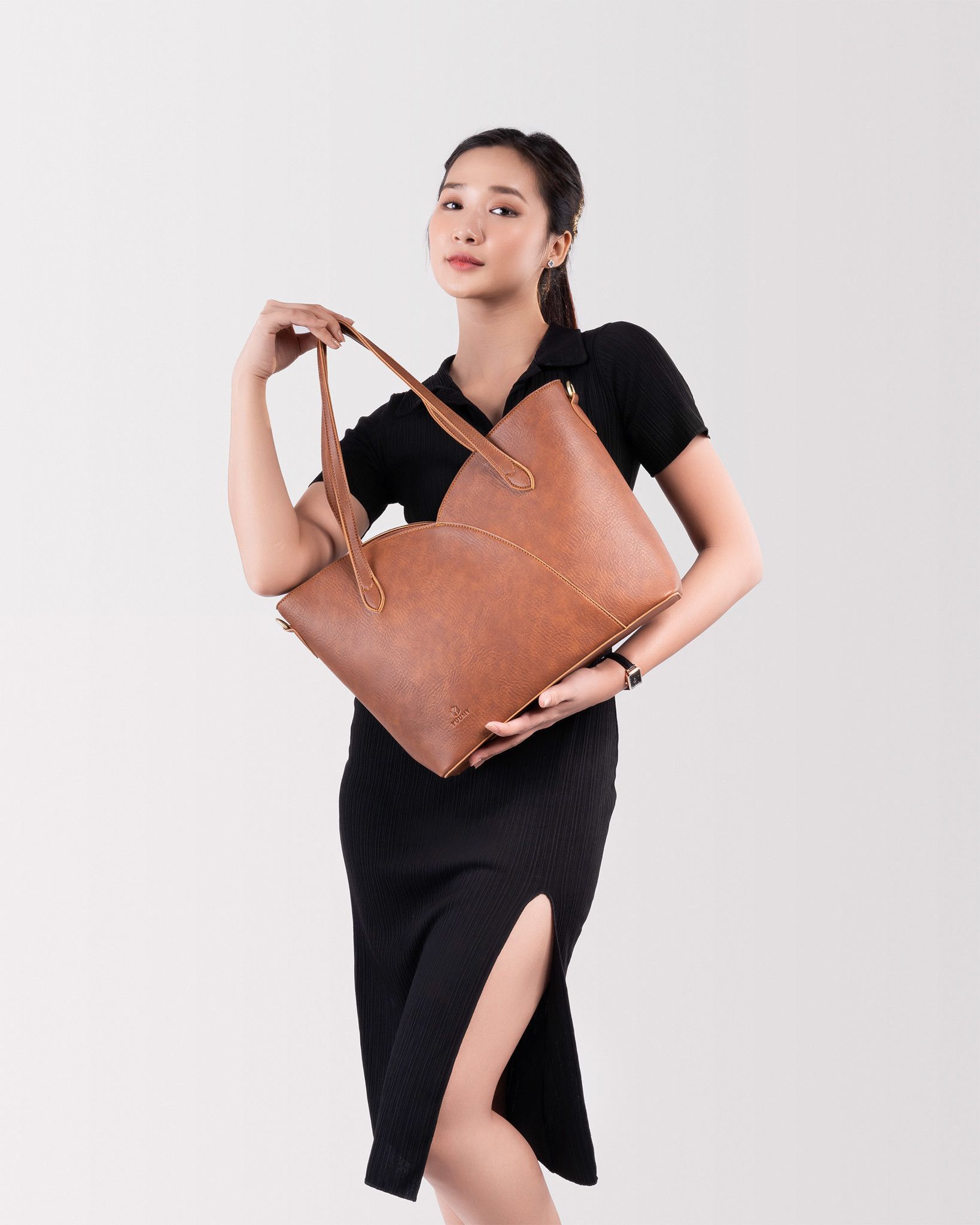 Túi xách nữ công sở đựng laptop thời trang Yuumy YTX38B Màu bò