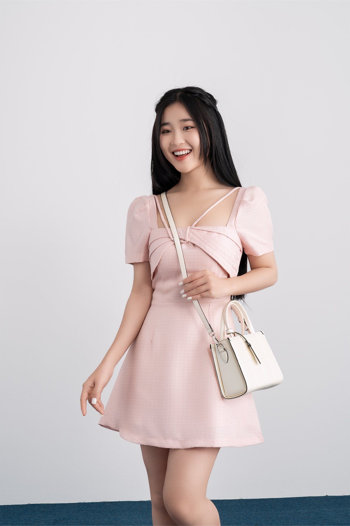 Hộp quà Rạng Rỡ - Bộ quà tặng túi xách Yuumy YHQ02TT màu trắng ngọc trai