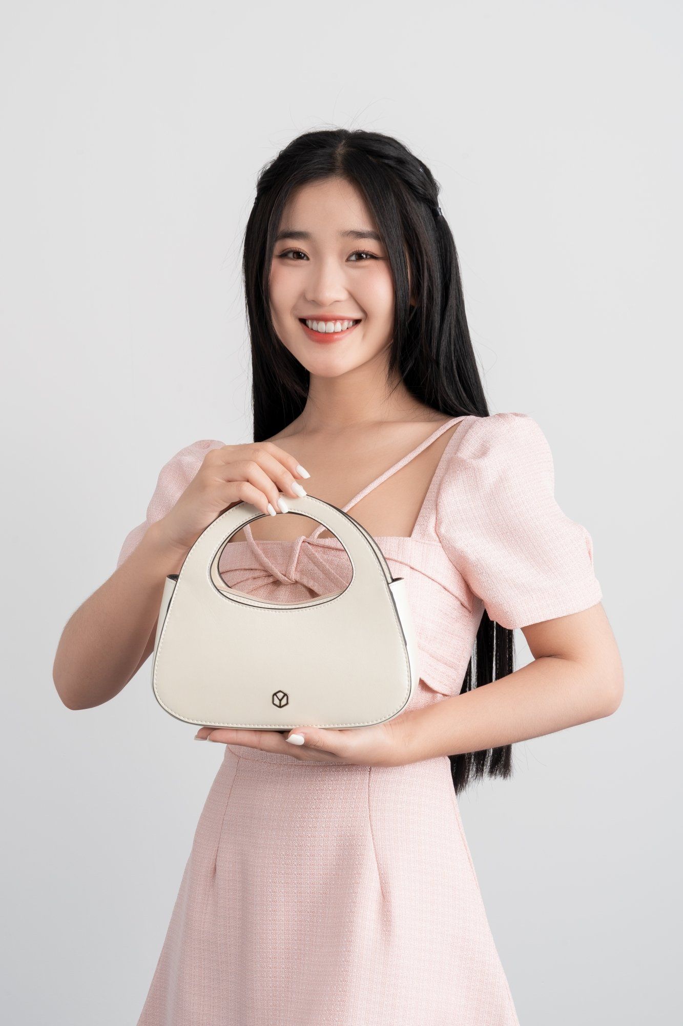 Hộp quà Nâng Niu - Bộ quà tặng túi xách Yummy YHQ01TT màu trắng ngọc trai