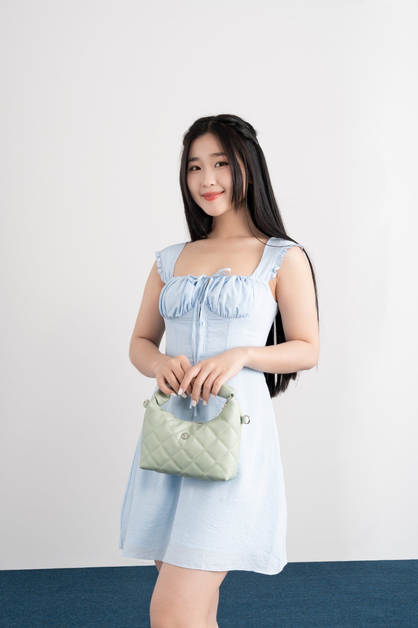 Túi đeo chéo da nữ thiết kế xinh xắn Yuumy Seasand YN271XN màu xanh ngọc