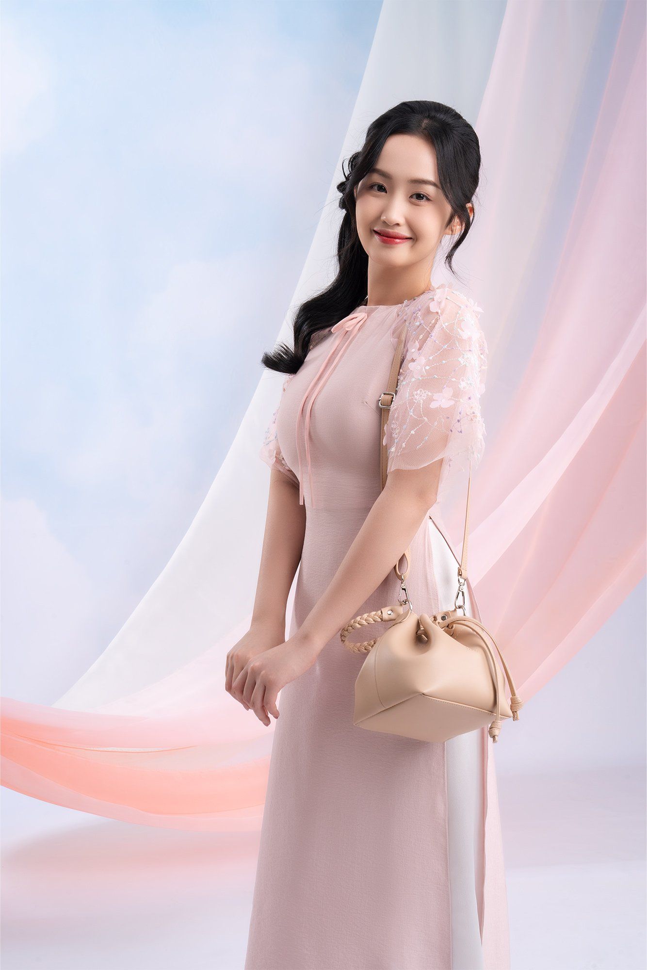 Túi đeo chéo da nữ thiết kế dây rút thời trang Yuumy Seasand YN265