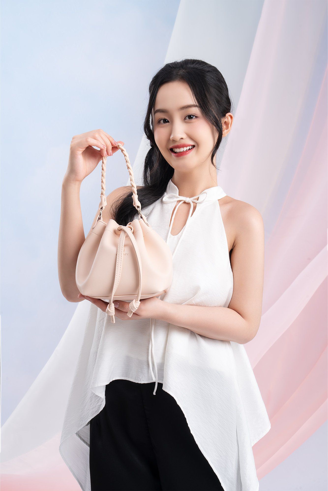 Túi đeo chéo da nữ thiết kế dây rút thời trang Yuumy Seasand YN265