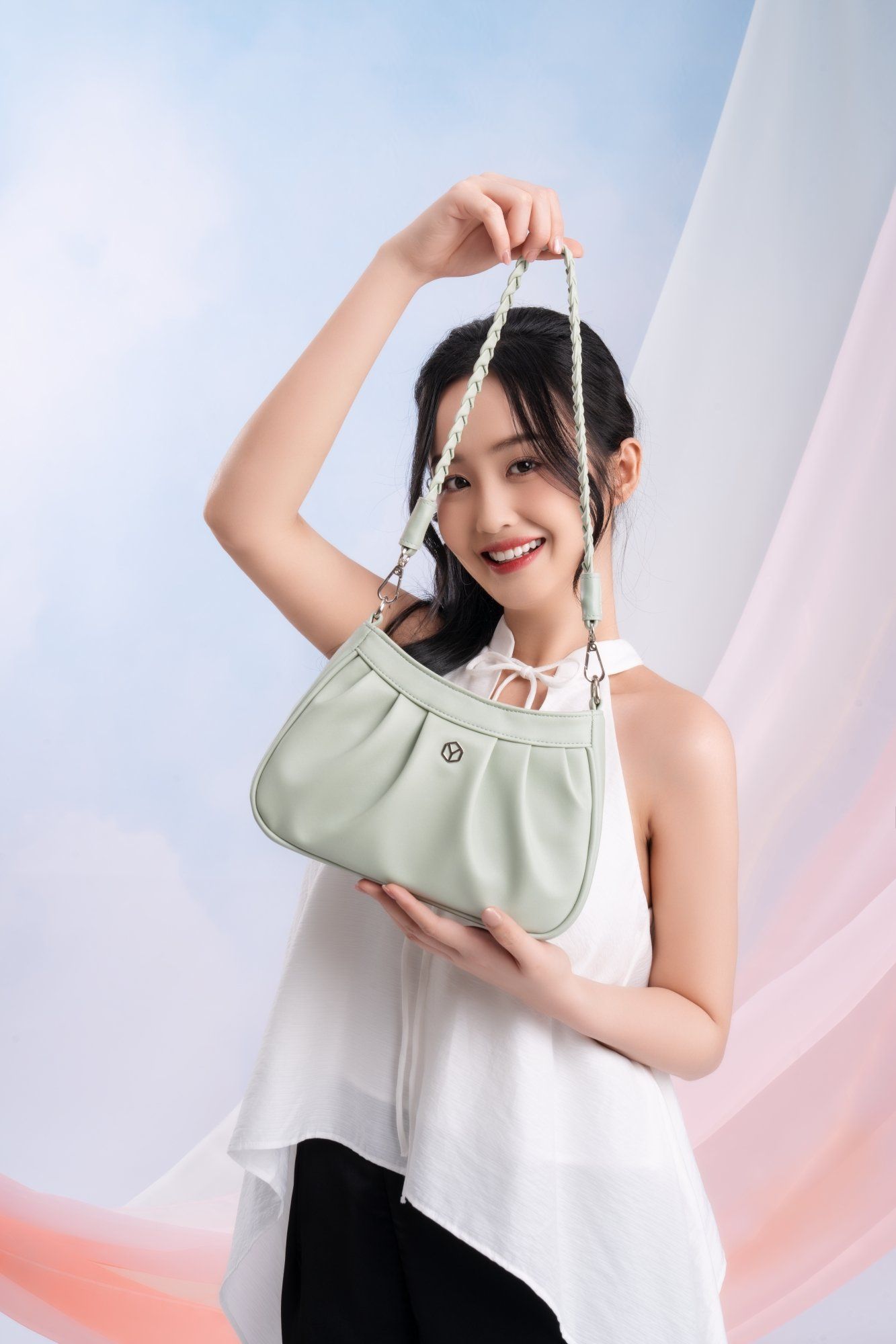 Túi đeo vai da nữ xếp ly sành điệu Yuumy Seasand YN267
