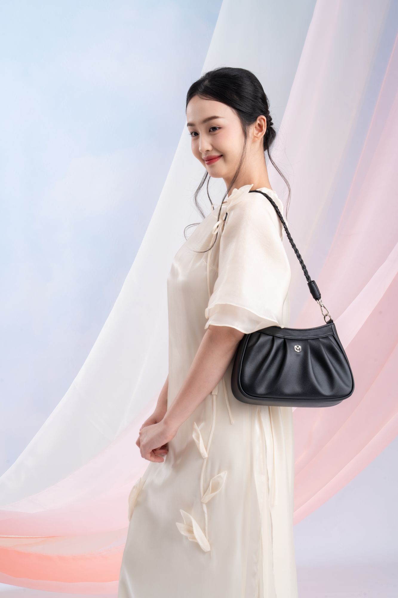 Túi đeo vai da nữ xếp ly sành điệu Yuumy Seasand YN267