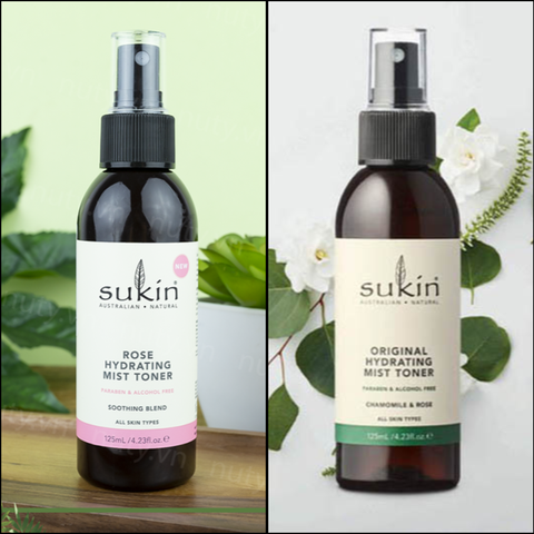 Xịt khoáng Sukin có gì khác bản Original và bản Rose? Nên chọn loại nào?