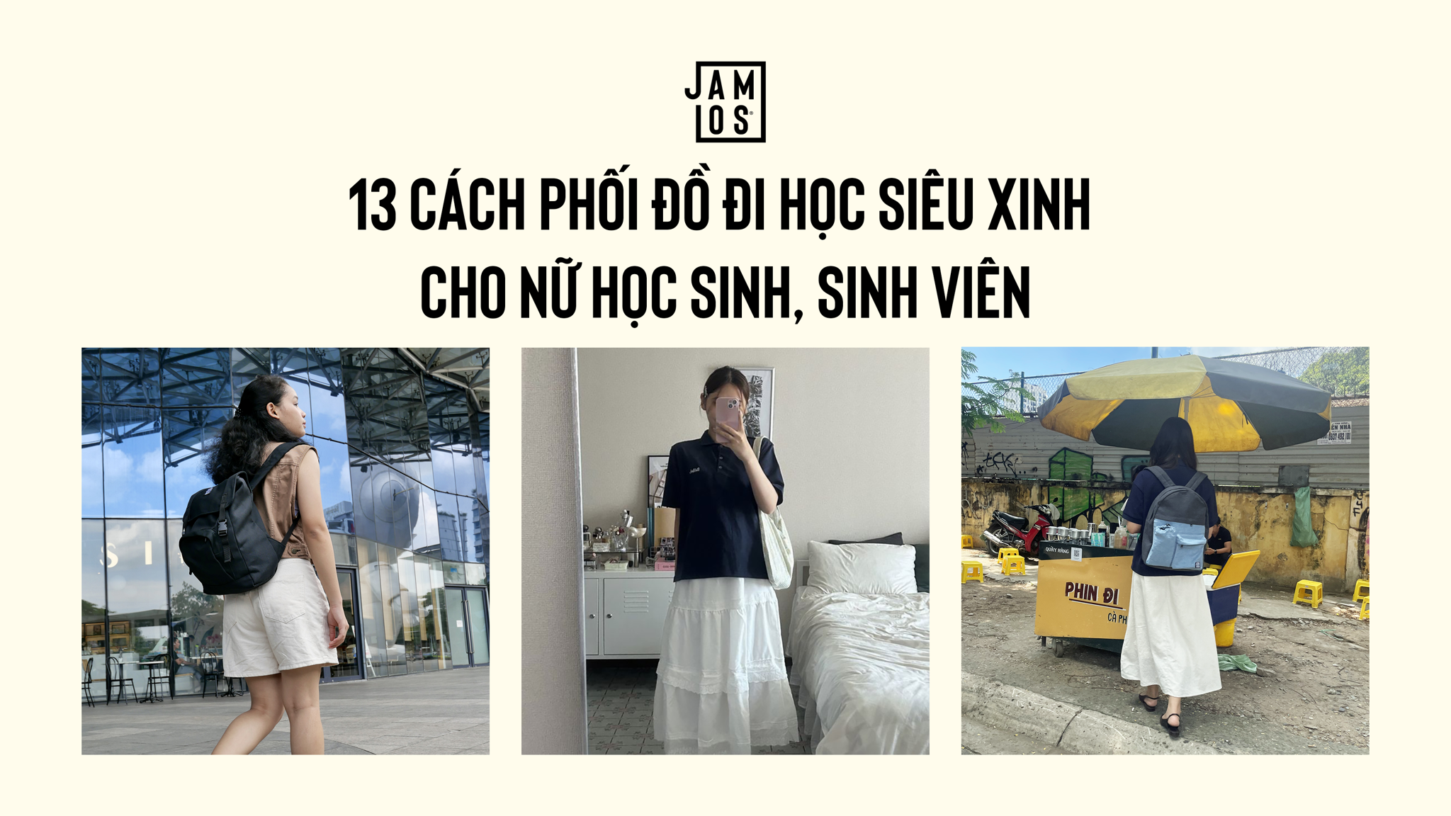 13 cách phối đồ đi học siêu xinh cho nữ học sinh, sinh viên