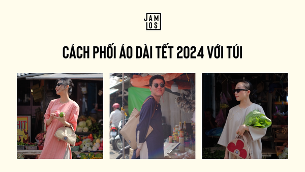 Cách phối áo dài Tết 2024 với túi