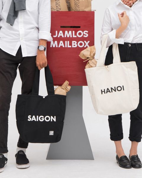 Discover urban chic with the Canvas BAG - SGHN TOTE.