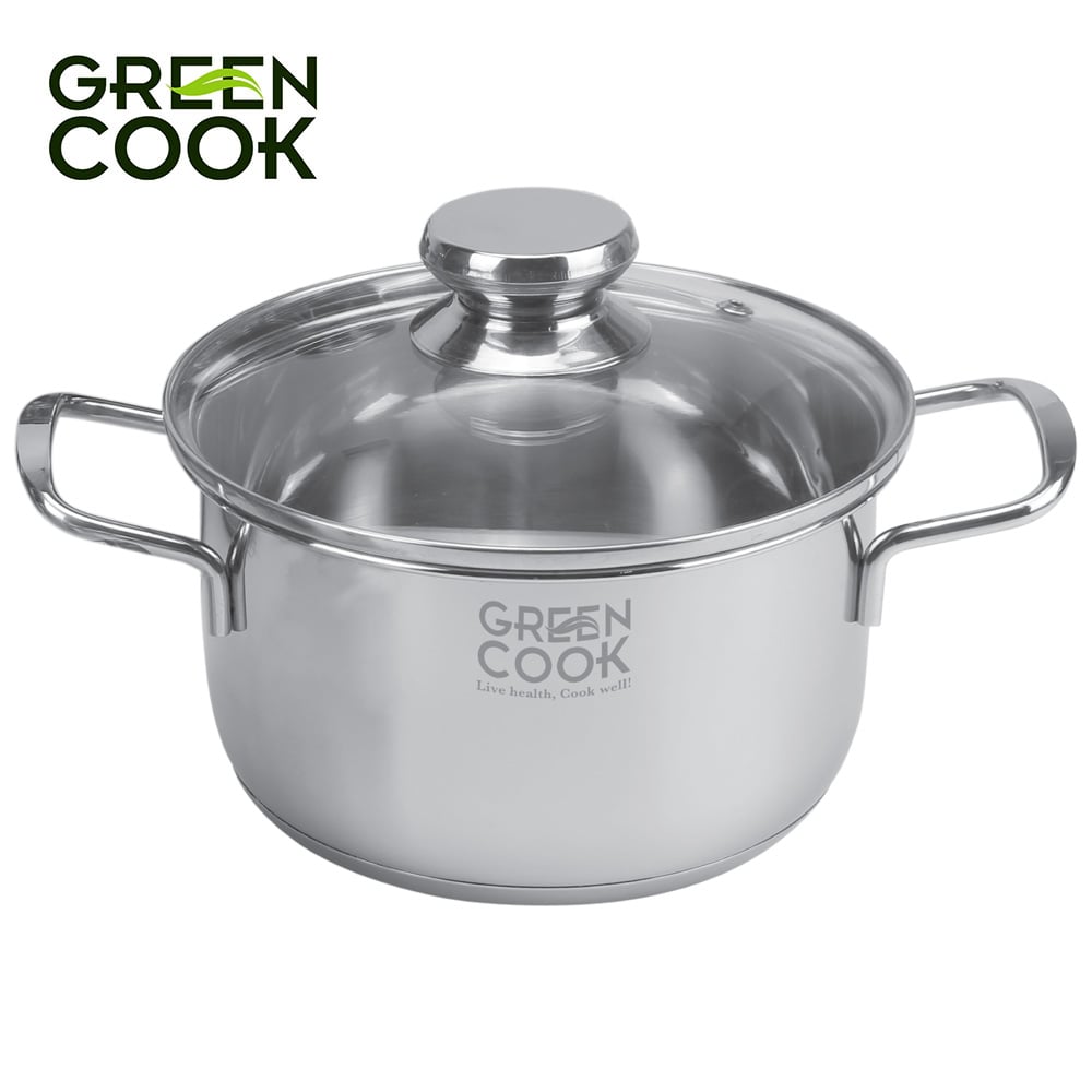 Bộ nồi Inox 3 đáy cao cấp Green Cook GCS06-T1 siêu bền sử dụng được trên bếp từ