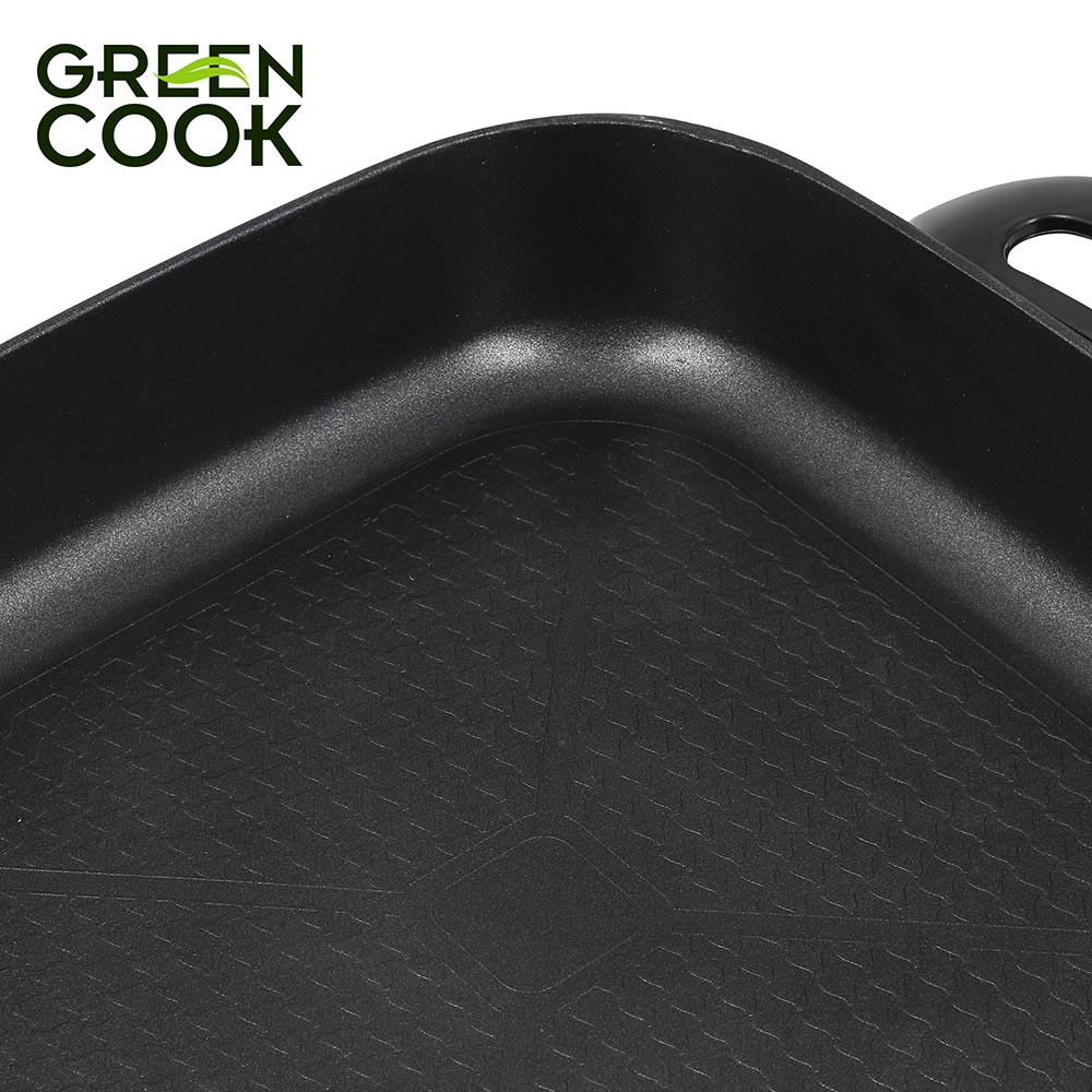 Nồi lẩu, nướng điện nguyên khối chống dính 5L 30cm Green Cook GCEH30 chuẩn Hàn Quốc