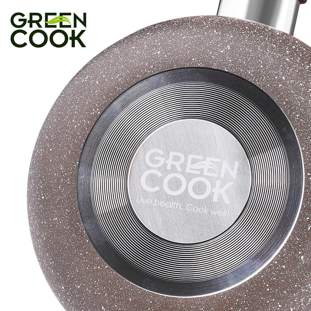 Nồi quấy bột vân đá 16cm chống dính GreenCook GCS03-16