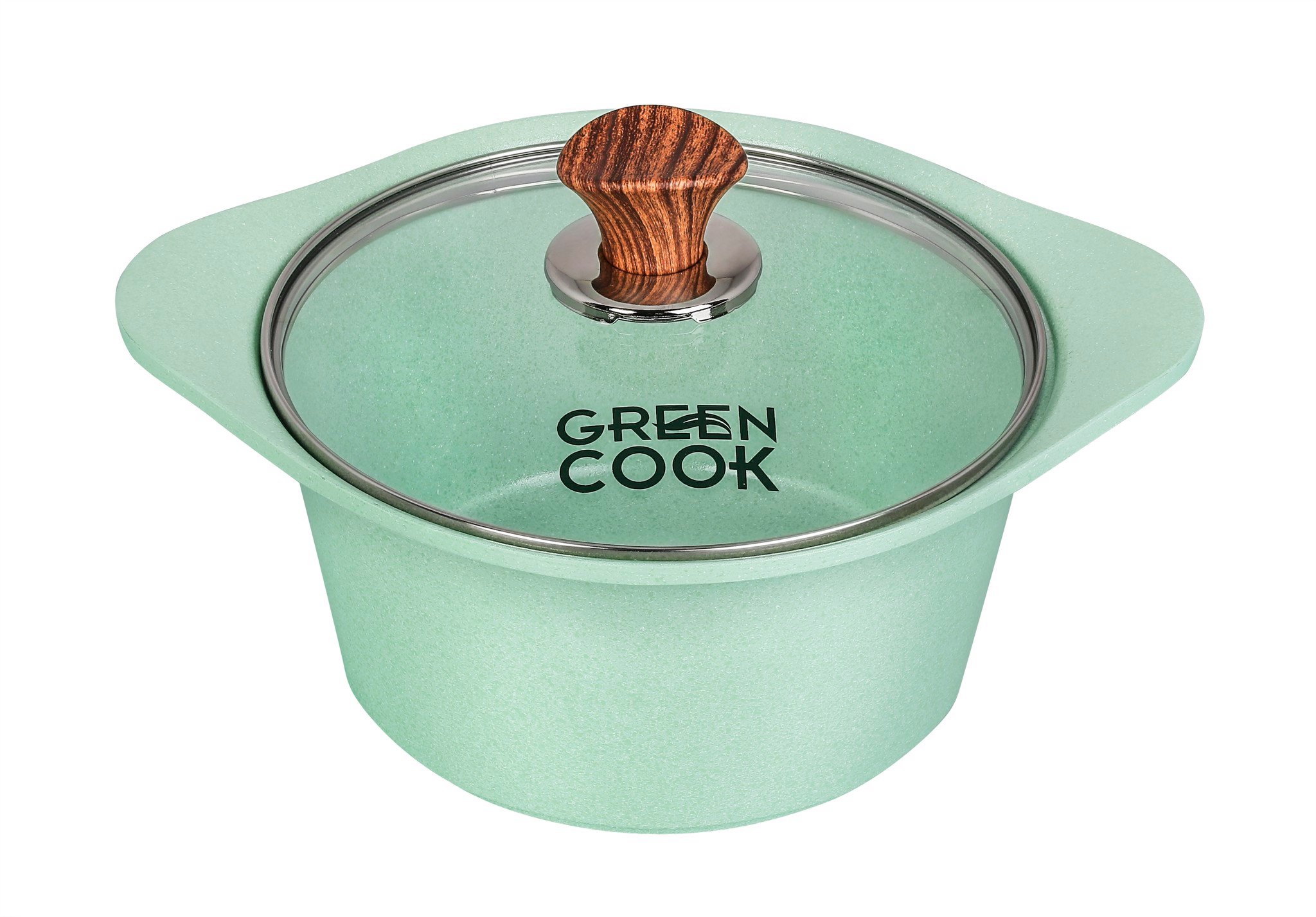 Nồi đúc đáy từ men đá xanh ngọc Green Cook GCS05 size 18-20-24 cm