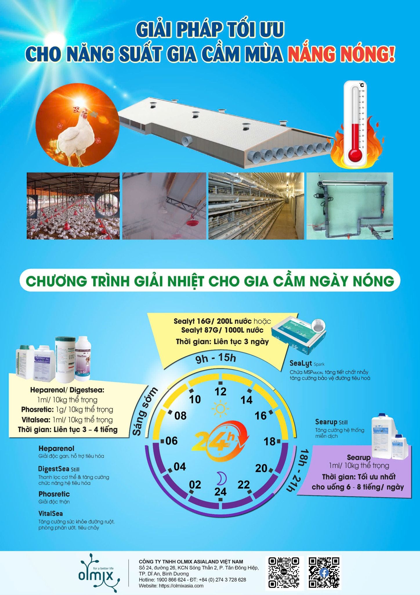 GIẢI PHÁP TỐI ƯU CHO NĂNG SUẤT GIA CẦM MÙA NẮNG NÓNG!