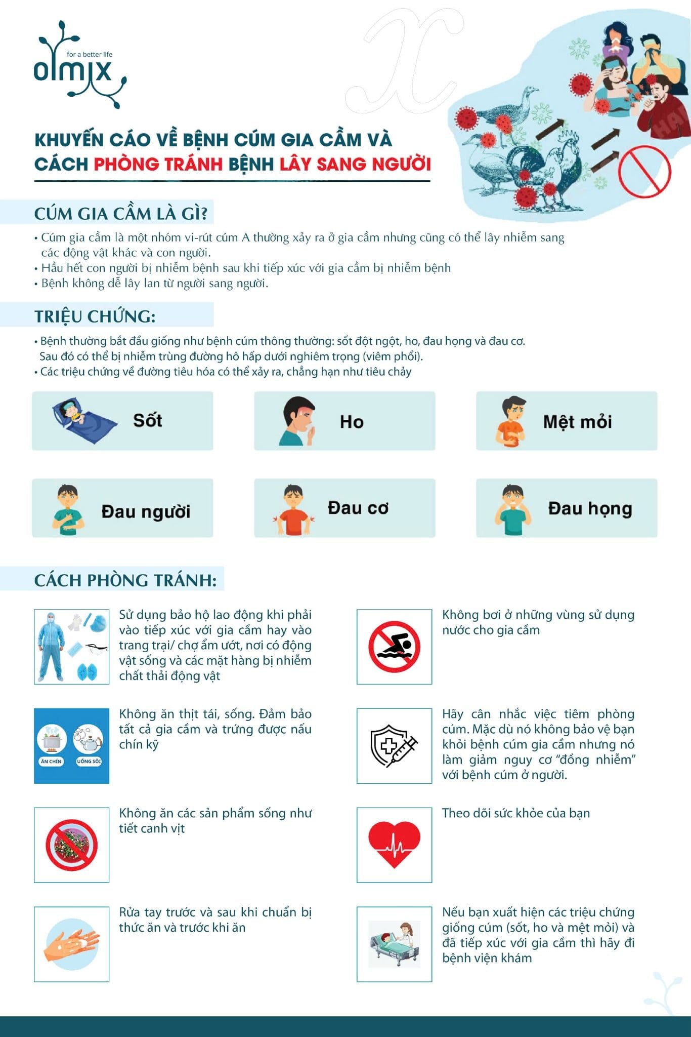 KHUYẾN CÁO VỀ BỆNH CÚM GIA CẦM