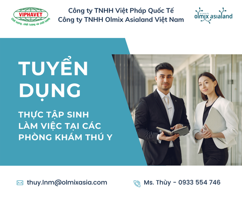 THÔNG BÁO TUYỂN DỤNG: THỰC TẬP SINH LÀM VIỆC TẠI CÁC PHÒNG KHÁM THÚ Y