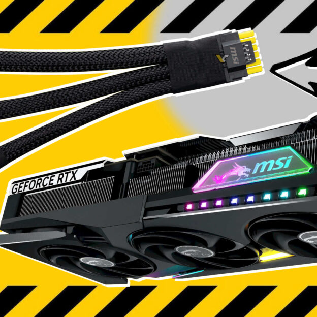 MSI sẽ bán GPU RTX 50 đi kèm với adapter 16-pin đầu vàng