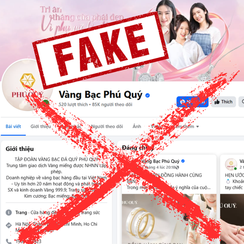 CẢNH BÁO LỪA ĐẢO GIẢ MẠO TRANG FACEBOOK PHÚ QUÝ