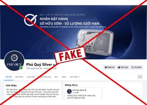 Fanpage giả mạo Phú Quý Silver hoạt động hết sức tinh vi