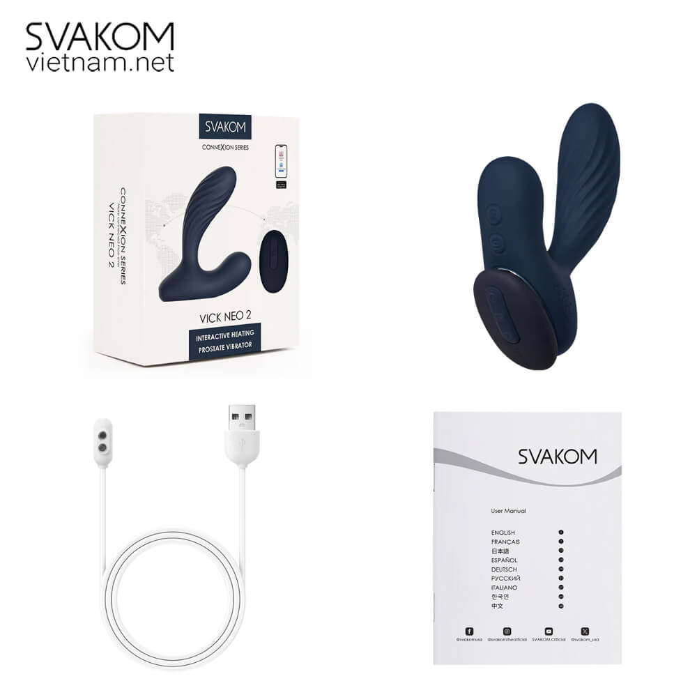 Đồ chơi tình dục hậu môn SVAKOM Vick Neo 2 đồng bộ phim người lớn