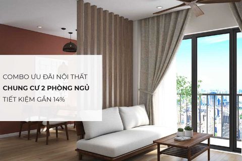Combo ưu đãi nội thất chung cư 2 phòng ngủ