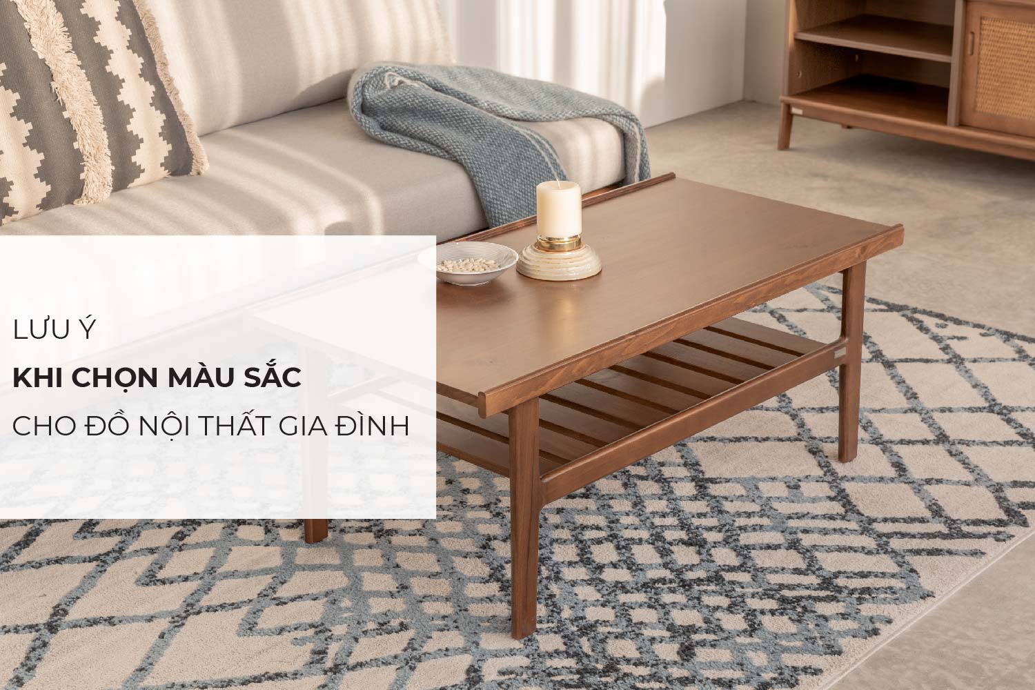 Màu sắc là yếu tố không thể thiếu trong thi công nội thất phòng khách cao cấp