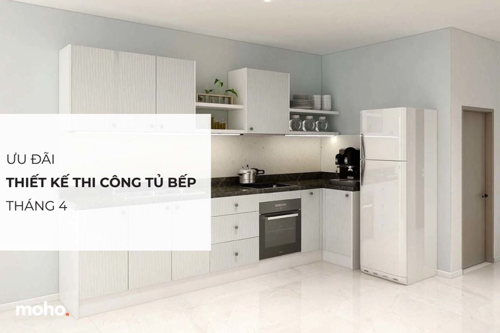 Trải nghiệm trực quan 3D không gian tủ bếp MOHO KITCHEN và nhiều ưu đãi