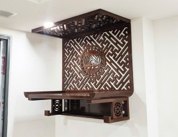 Mẫu bàn thờ treo tường đơn giản đẹp được ưa chuộng hiện nay