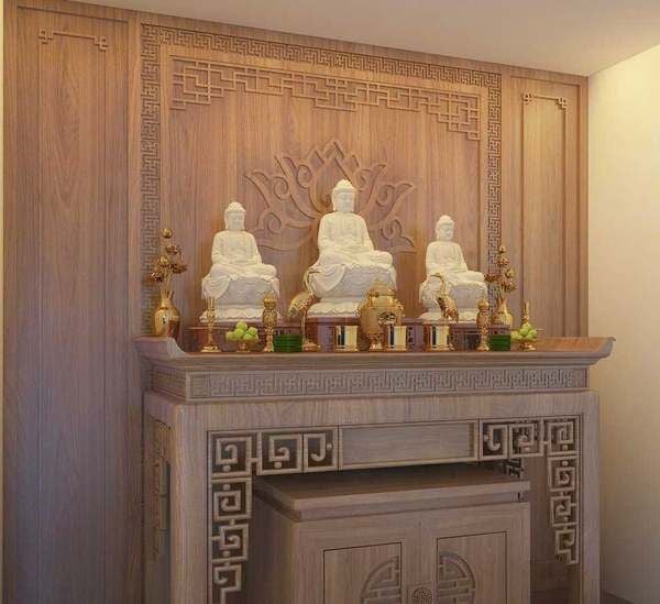 Bàn thờ thiết kế 2 tầng đơn giản, giá cả phải chăng