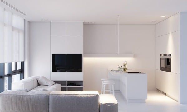 Thiết kế không gian mở phong cách tối giản