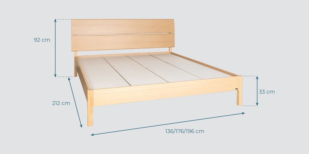 giường ngủ gỗ 1m4 VLINE