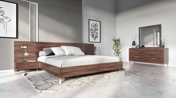Nội thất phòng ngủ gỗ tiện nghi, rộng rãi