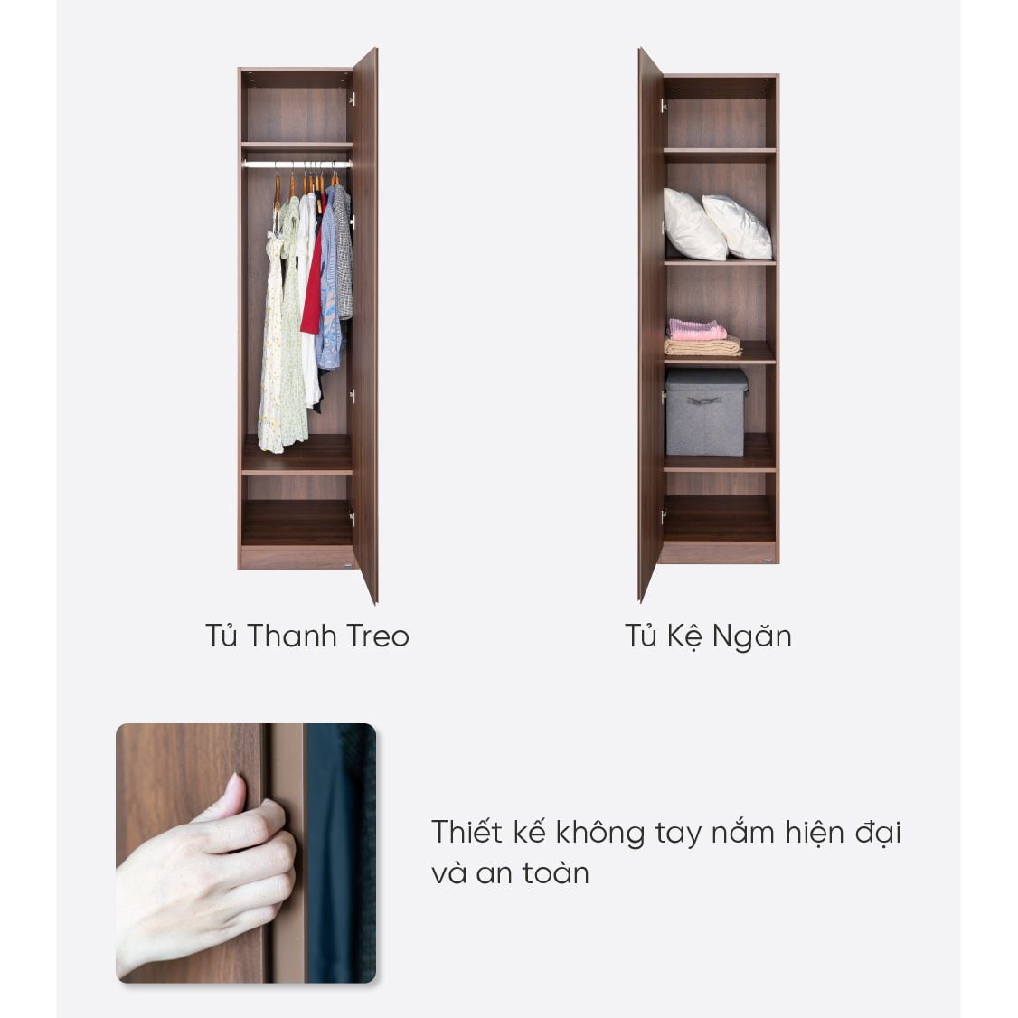 tủ quần áo vienna 4 cánh không tay nắm