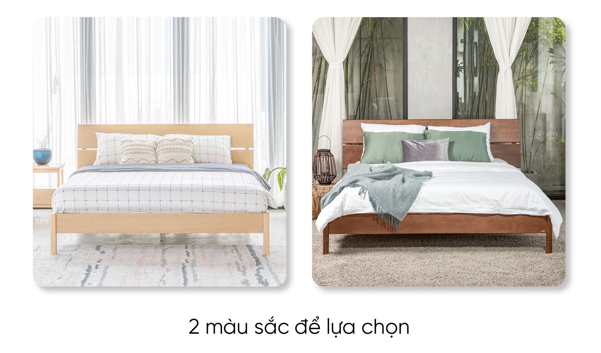 giường gỗ VLINE nat
