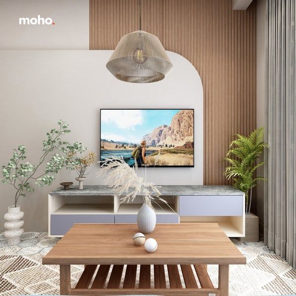 Bàn trà chất liệu gỗ công nghiệp được ưa chuộng
