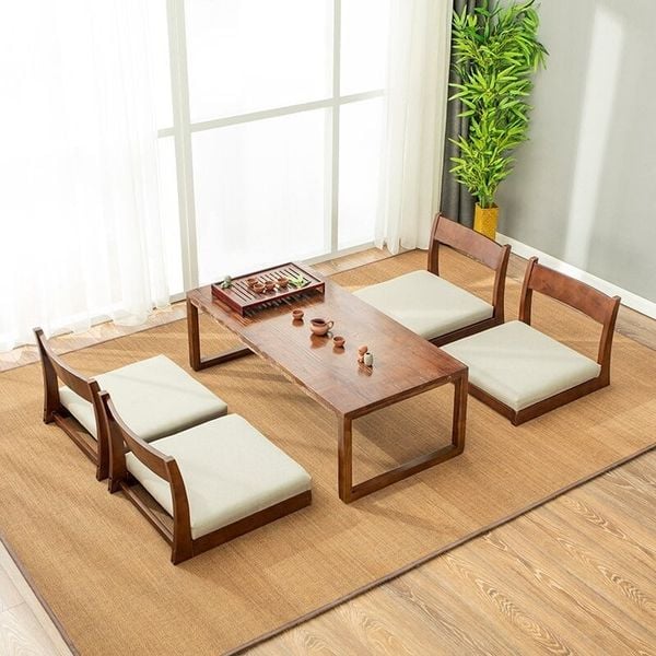 bàn ghế gỗ kiểu nhật