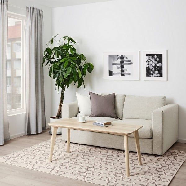Bàn trà gỗ ghế sofa màu sắc trang nhã