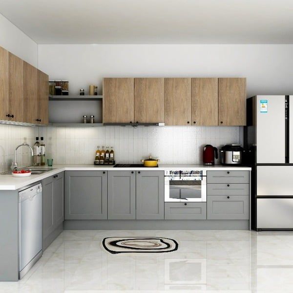 Không gian bếp chung cư phong cách Modern Luxury