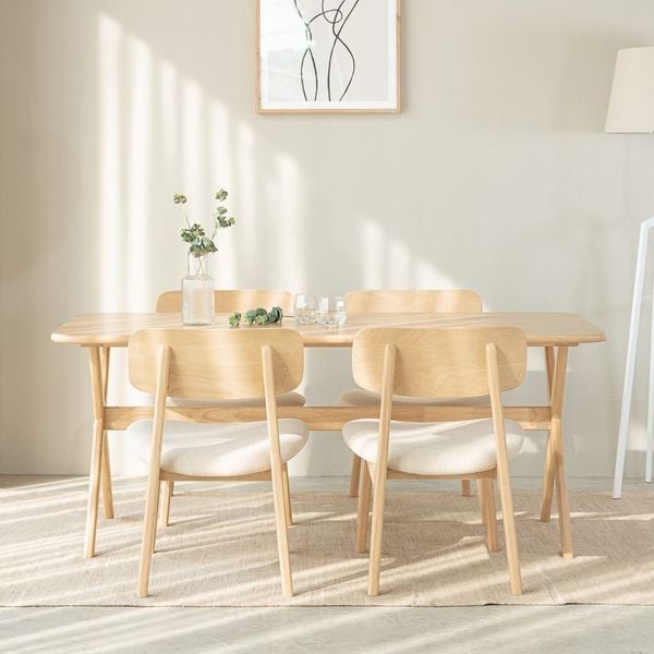 Bộ bàn ăn MOHO VLINE màu gỗ tự nhiên