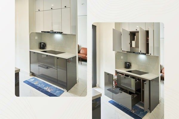 Tủ bếp module có thời gian lắp đặt nhanh chóng