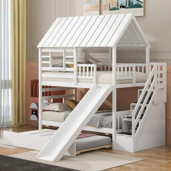 Giường tầng cho bé có cầu trượt mang đến nhiều lợi ích