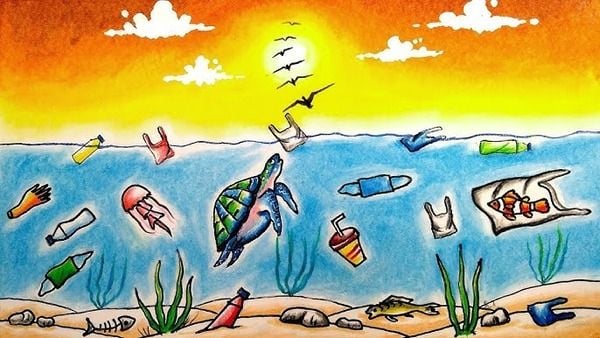 Tranh hòa cùng thiên nhiên, chung tay giữ gìn môi trường biển (Sưu tầm)