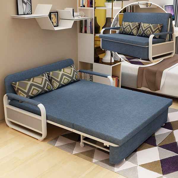 Ghế giường bọc vải nỉ sang trọng