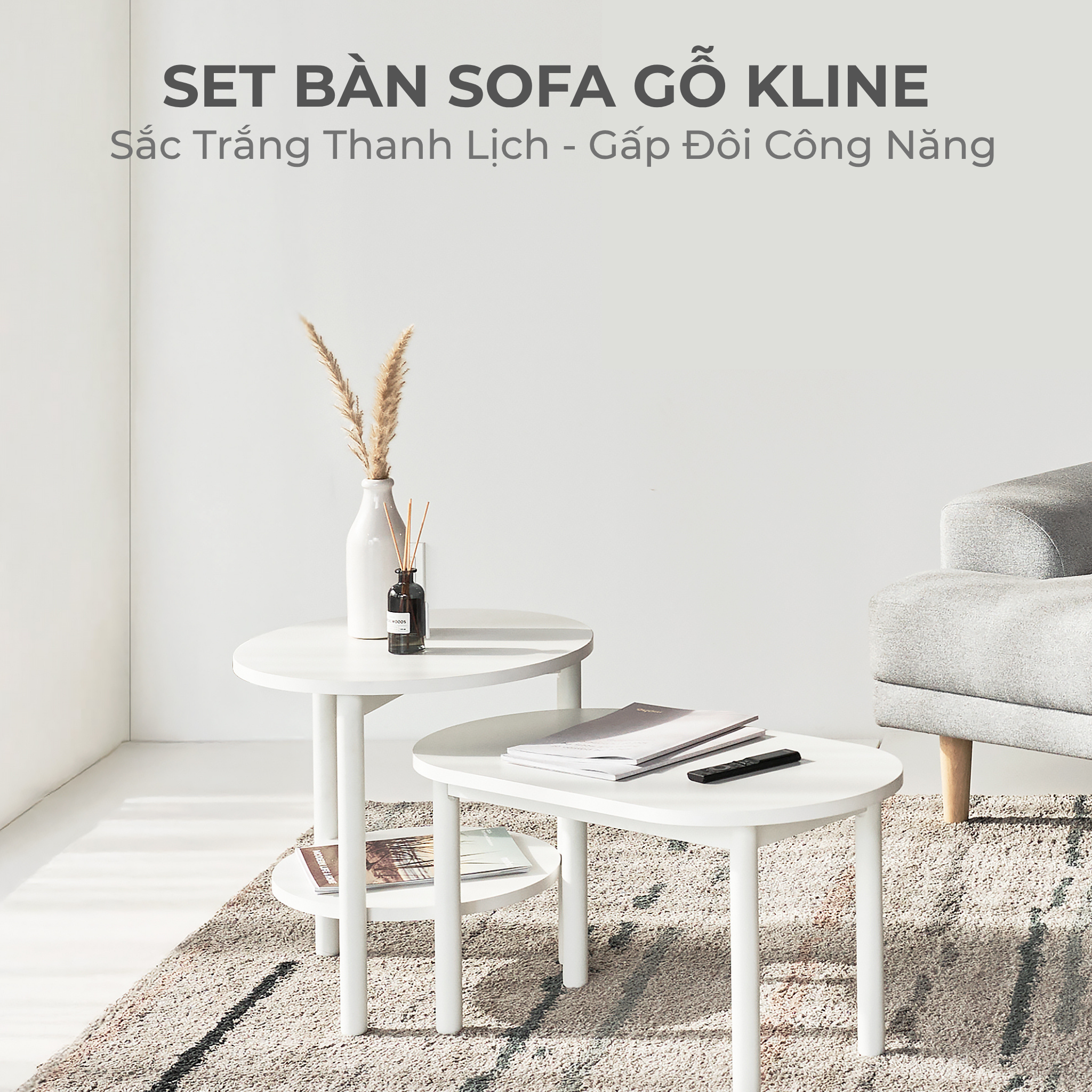 set bàn sofa kline
