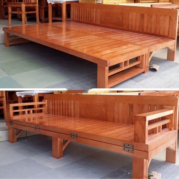 Sản phẩm giường gỗ gấp gọn tiết kiệm diện tích